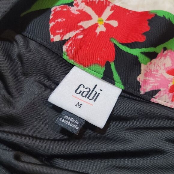 CAbi Sophia Drama Floral Wrap Maxi Asymmetrical Wait Tie Flowy Skirt - Picture 8 of 10